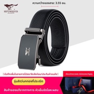 SEPTWOLVES | เข็มขัดหนังแท้เกรดท็อปสำหรับผู้ชาย พร้อมหัวเข็มขัดแบบอัตโนมัติ