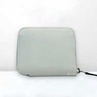S5256-HERMES 80珍珠灰桃紅絲巾短夾