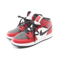 【二手】Nike AIR JORDAN 1 MID GS CHICAGO 兒童運動鞋 554725 皮革運動鞋 男士全新未使用