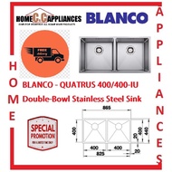 BLANCO - QUATRUS 400/400-IU Double-Bowl Stainless Steel Sink