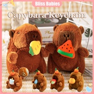 Capybara Keychain Plush Keychain Plush Pendant Stuffed Toy Capybara Stuffed Animal Keychain