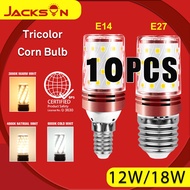 Tricolor Bulb Light Led Corn bulb E27 E14 Changing Light Bulb 12W 18W