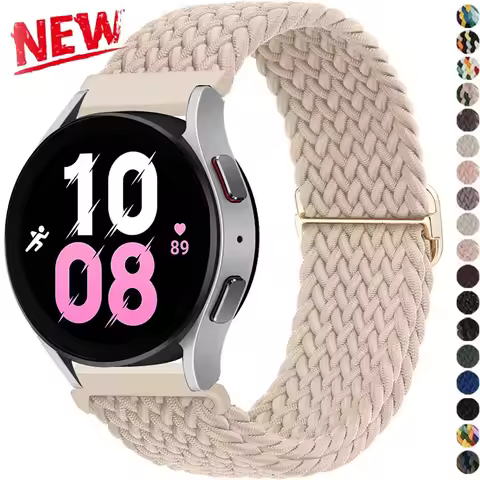 20mm/22mm Band For Samsung Galaxy Watch 4/5/6/7/5pro/6 Classic/gear s3/active 2 Braided Solo loop br