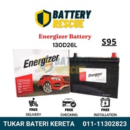 [Installation Provided] S95 | 130D26L | Energizer EFB - 12V 75AH 720A Car Battery Bateri Kereta