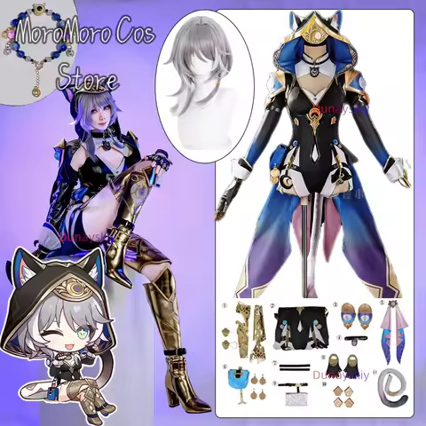Cipher Honkai:Star Rail Cosplay Costume Women's Jumpsuit Unique Tail Prop Bodysuit Women Halloween U