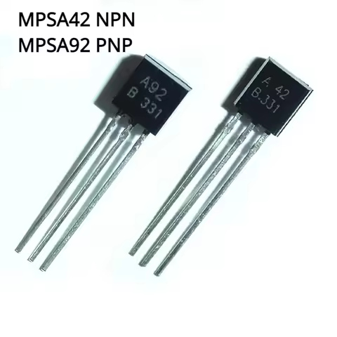100Pcs/Lot MPSA42 MPSA92 TO-92 0.5A / 300V NPN/PNP Transistor MPS A42 A92