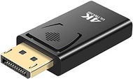 iJiGui DisplayPort to HDMI Adapter, 4K DP to HDMI Converter with Audio Transfer and Maximum Resolution, Compatible with HP, HDTV, Monitor, Projector, Desktop etc