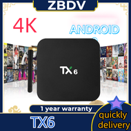 NEW TX6 TVBOX 4GB 64GB Android 9 6K H6 2.4G WiFi 4K HDR Android BOX Media Player IPTV Malaysia