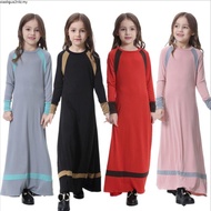 Mum Girls Milk Silk Child Dress Robe Turkish Kids Abaya Burka Arab Ramadan  Prayer Maxi Long Kaftan 
