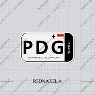 Minangkabau International Airport Code PDG Sign Sticker