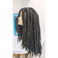 HITAM Men's Wig Dreadlocks Black Bob Marley Style Wig for Men Wig