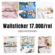 Wallpaper sticker wallsticker dekorasi dinding Surabaya Doraemon bata