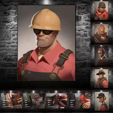 Team Video Game Fortress 2 Pyro Face Canvas Art TF2 Poster and Wall Art Picture Print Modern Family 
