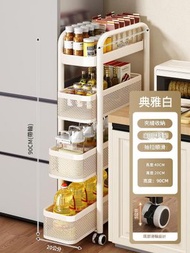 廚房夾縫置物架 極窄縫隙收納櫃多層 冰箱側邊抽拉櫃 蔬果小推車