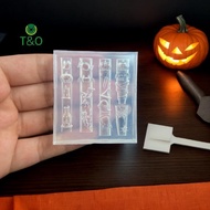 T&O Halloween 3D Silicone Nail Mold Pumpkin Skull Bat Ghost Spider Web Nails Templates Manicure Desi