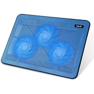 Havit HV-F2056 15.6"-17" Laptop Cooler Cooling Pad - Slim Portable USB Powered (3 Fans), Black/Blue