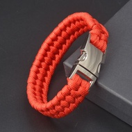 Wide Version Paracord Bracelet Outdoor Emergency Survival Bracelet Wilderness Survival Hand#宽版伞绳手环 O