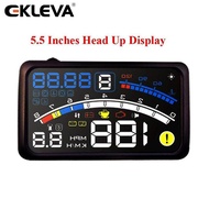 HUD EKLEVA 55 Inch Màn Hình Hiển Thị Đồng Hồ Tốc Độ Xe Máy Tính Kỹ Thuật Số Thông Minh OBD2 Máy Quét
