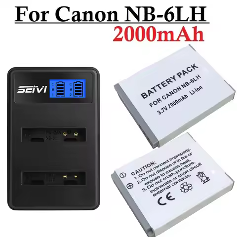 NB-6LH NB-6L 2000mAh Battery For Canon and Charger Powershot SX700 SX710 SX700HS S120 S110 SX170 IS 