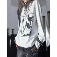 Wasteland Style Women's Clothing Light Asian Style Tops Vintage Women's Clothing y2k European Americ