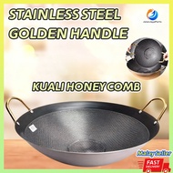 Premium Stainless Steel Honeycomb Pan Non Stick Coating Healthy Cooking Kuali Even Heat Distribution