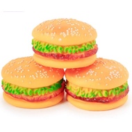 Chew Toy fake Burger toy Squeaky Burger Toy for Dogs Pet Dog Cat Toy PSH