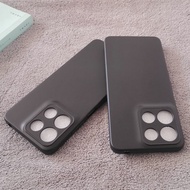 For Motorola G15,Transparent White & Solid Black Matte Full Coverage TPU Phone Case Cover