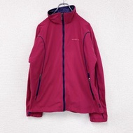 古著UMBRO全拉鍊燈芯絨運動外套/運動衫，紅色刺繡標誌。