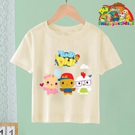 Kemeja-T Beige Kanak-kanak, Didi & Friends, Rekaan Kartun Comel, Untuk Lelaki dan Perempuan, Baju DI