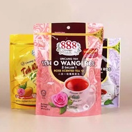 Malaysia 888 Two-in-One Rose Fragrance Tea Black Lemon Rose Lychee Flavor Tea Bag Office Drink 3.24