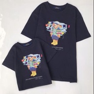 外國預訂 4色選 polo Ralph Lauren 國旗熊仔 短袖T恤 tee成人小童 親子裝