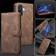 Suitable for Samsung A27 A57 A56 A36 A37 A17 A16 A06 A07 A55 A35 A15 calf print solid color RFID lea