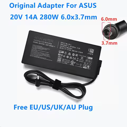 Original ADP-280EB F 20V 14A 280W 6.0x3.7mm ADP-280EB B AC Adapter Charger For ASUS Laptop Power Sup