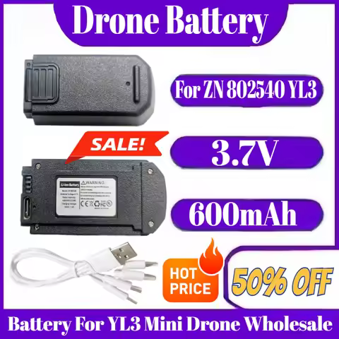 For ZN 802540 YL3 Drone Battery 3.7V 600mAh Battery For YL3 Mini Drone Wholesale