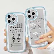 Casing For iPhone 12 Pro 11 Pro Max 12 Mini Soft Case Musical Note Pattern Shockproof Phone Cover Silicone Softcase