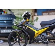 Crypton X Removable Sticker Decal for Exciter 135 black gold - simple Greek style