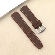 Dây da thay thế đồng hồ Casio AE1200 da bò sáp nâu Ngựa Handmade