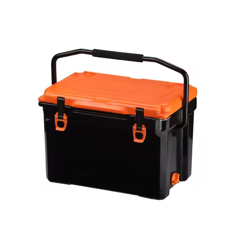 25QT Portable Outdoor Camping Cooler Insulated PU Ice Chest Cooler Box with Handle Modern Style Roto