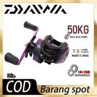 DAIWA Mesin Pancing Casting Bc Reel 7.2:1 Gear Ratio 10kg Fishing Reel Magnetic Drag Carbon Shell