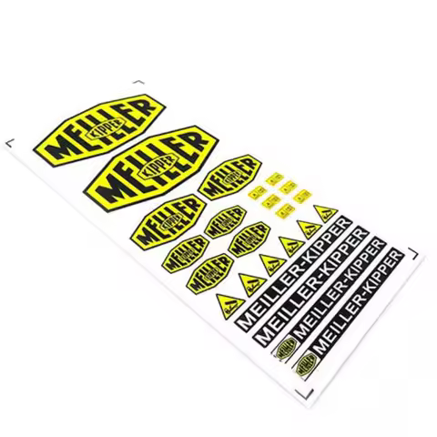 MEILLER KIPPER Sticker Decoration for 1/14 Tamiya RC Truck Scania MAN Benz Actros Volvo Diy Parts