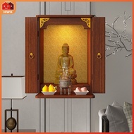 Home with Door Wall-Mounted Guanyin Altar Simple Modern God of Wealth Cabinet Wall Cupboard New Chinese God Wall Customizable