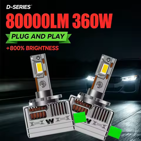 D1S D3S D2S D4S D5S D8S LED Headlight Bulb CANBUS Error Free Super Bright 1:1 Replacement Xenon Head