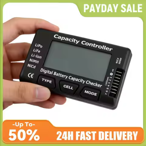 RC CellMeter 71-7S Model Aircraft Lithium Battery Tester Digital Battery Capacity Checker for LiPo L