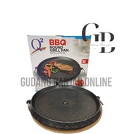 CODE W4B Grill Pan Thick Round Grill Barberque BBQ Grill Plate Portable Brand Q2 893