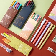 5pcs/box Morandi Gel Pens Mixed Colors Student Stationery Supplies
