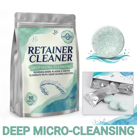 MIRAVEXL Denture Retainer Cleaner Tablets Orthodontic Braces Aligner Mouth Night Guard False Teeth W