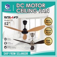Rebano DC Motor Ceiling Fan 6+6 Speed 52” Strong Wind