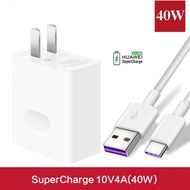 40W Charger Super Fast Charger Adapter Type C 5A USB Cable For Huawei P20 Pro P30 P40 Mate 10 20 cha