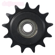 DAIJI Convex Idler Gear, 10mm Bore 1/2" Pitch C45 Carbon Steel Chain Idler Sprocket, with Insert 13 