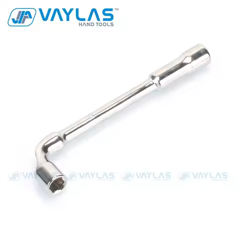 9mm L-Type Angled Socket Wrench Double Ended Nut Spanner with Thru Hole Multi-functional Socket Wren
